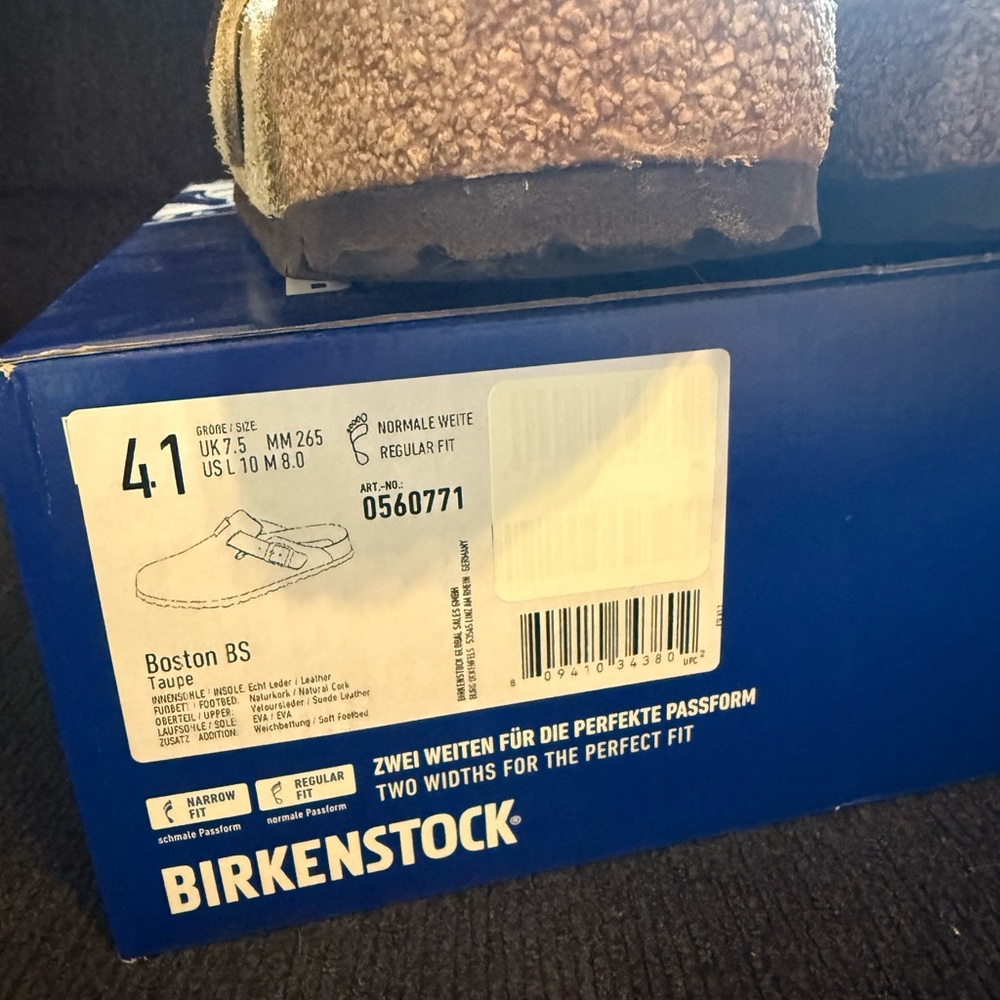 Birkenstock Boston Taupe Suede Clogs 41 / 10 - Picture 9 of 9